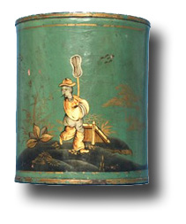 French Folk Art - Antique Chinoserie Bin